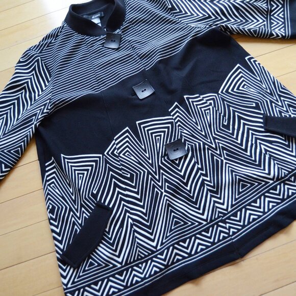 Ali Miles Black White Babydoll Jacket Size XL - Picture 5 of 11